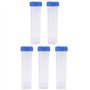 CAIONPLE 5PCS 50 ML centrifugeuse en Plastique Tube a essai Contenant Flacon autoportante Bouchon a vis