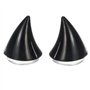 Fcuajdkq Lot de 4 accessoires de décoration pour casque de moto - Avec ventouse - Noir et rouge