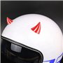 Fcuajdkq Lot de 4 accessoires de décoration pour casque de moto - Avec ventouse - Noir et rouge