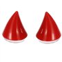 Fcuajdkq Lot de 4 accessoires de décoration pour casque de moto - Avec ventouse - Noir et rouge