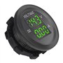 CAIONPLE Voiture LED VoltmèTre NuméRique DC 12V/24V LED Double VoltmèTre AmpèRemèTre Jauge de Tension pour Voiture Bateau Univer
