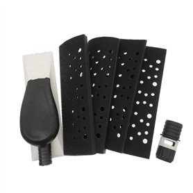 PAMENET Lot de 4 blocs de ponçage en plastique noir sans poussière pour ponceuse manuelle 200 x 70 mm