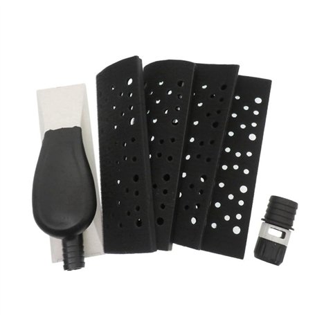 PAMENET Lot de 4 blocs de ponçage en plastique noir sans poussière pour ponceuse manuelle 200 x 70 mm
