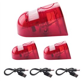 iFutniew Lot de 3 lampes stroboscopiques solaires avec détecteur de mouvement