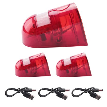 iFutniew Lot de 3 lampes stroboscopiques solaires avec détecteur de mouvement