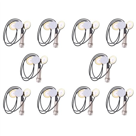 Lot de 10 microphones de contact piézoélectriques 3 micros transducteurs avec prise jack à broches pour Kalimba