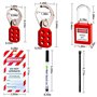 Suoumwa Station de Verrouillage pour Verrouillage Électrique Sûr, 2 Moraillons, 25 Étiquettes, Kit de Verrouillage, Alimentation