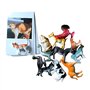 Hurromy Enfants Animaux avec Cartes D'Association Apprentissage Sensoriel éDucatifs Animaux en Plastique pour Enfants