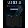 Reykentu Commutateur KVM USB 3.0 1X2/2X1 Commutateur Répartiteur USB Contrôleur Partagé pour Ordinateur Portable Imprimante Clav
