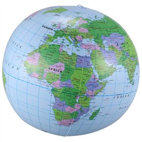 Sujurio 16 pouces Globe terrestre Jouet de globe gonflable Globe de formation geographie Globe terrestre de formation 40 cm