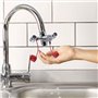 Junterone Station de Lavage Oculaire Montée sur avec Couvercle, Unité de Lavage Oculaire D'Urgence Fiable de Premiers Secours po
