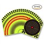 Begchy Lot de 100 autocollants verts fluorescents pour cible