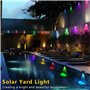 Remingtape Lot de 4 lampes solaires pour bord de piscine intégrées, décorations de piscine étanches sans fil pour piscines hors-
