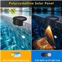 Remingtape Lot de 4 lampes solaires pour bord de piscine intégrées, décorations de piscine étanches sans fil pour piscines hors-