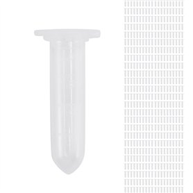 FYOBOT 500 PièCes 2Ml Micro-Centrifugeuse Tube Tube à Essai Flacon Flacons en Plastique Transparent Conteneur Bouchon à Pression