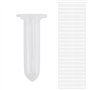 FYOBOT 500 PièCes 2Ml Micro-Centrifugeuse Tube Tube à Essai Flacon Flacons en Plastique Transparent Conteneur Bouchon à Pression