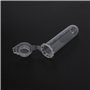 FYOBOT 500 PièCes 2Ml Micro-Centrifugeuse Tube Tube à Essai Flacon Flacons en Plastique Transparent Conteneur Bouchon à Pression