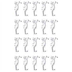 Spactz 20X Clips de CantonnièRe Clip de Support de Retenue Caché en Plastique Transparent pour CantonnièRe de Store de FenêTre
