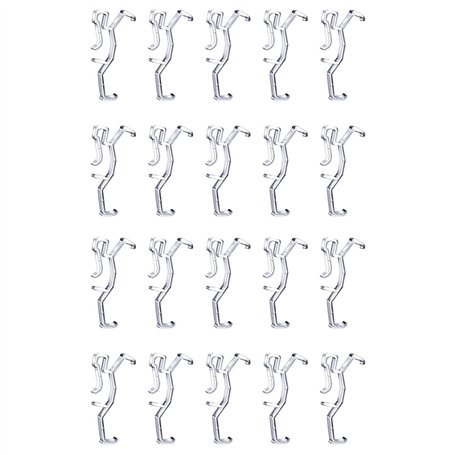 Spactz 20X Clips de CantonnièRe Clip de Support de Retenue Caché en Plastique Transparent pour CantonnièRe de Store de FenêTre