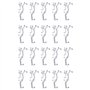 Spactz 20X Clips de CantonnièRe Clip de Support de Retenue Caché en Plastique Transparent pour CantonnièRe de Store de FenêTre