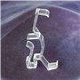 Spactz 20X Clips de CantonnièRe Clip de Support de Retenue Caché en Plastique Transparent pour CantonnièRe de Store de FenêTre, 