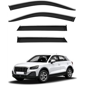 CaoYH Deflecteurs d'air pour Audi Q2 MK1 2018-2024 Déflecteurs Vent deflecteur Déflecteurs de Vent Pluie d'air Anti-buée Pare-Pl