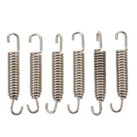 VILLCASE Lot de 6 ressorts d'échappement pour moto en acier inoxydable avec chambre d'expansion Collecteur de liaison Tuyau Ress