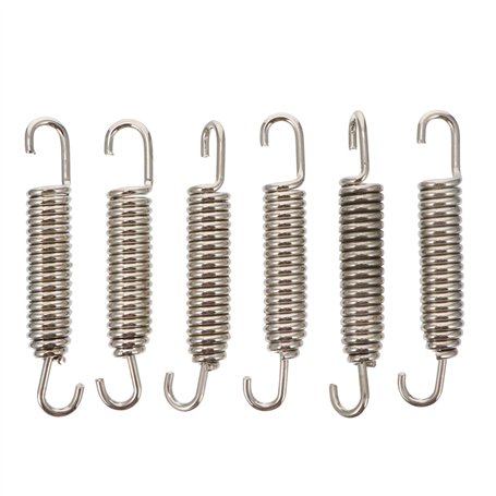 VILLCASE Lot de 6 ressorts d'échappement pour moto en acier inoxydable avec chambre d'expansion Collecteur de liaison Tuyau Ress