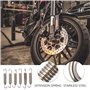 VILLCASE Lot de 6 ressorts d'échappement pour moto en acier inoxydable avec chambre d'expansion Collecteur de liaison Tuyau Ress