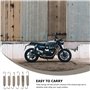 VILLCASE Lot de 6 ressorts d'échappement pour moto en acier inoxydable avec chambre d'expansion Collecteur de liaison Tuyau Ress