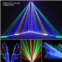 LILIXINGSH Jeux De Lumières，Lumière Laser D'animation DJ Light, Stage Party 3D RVB Polychrome avec DMX512, Son De Musique Et Tél