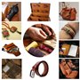 HOSTK 33pc DIY En Cuir Artisanat Main Kit Outils Ensemble pour Coudre Coudre Estampage Sculpture Selle En Cuir Artwork Accessoir