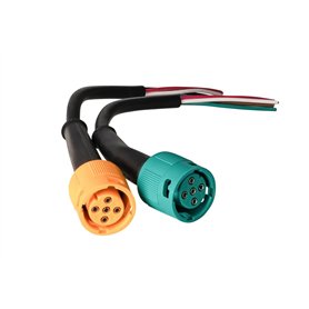 AUTOLIGHT 24 Lot de 2 connecteurs à baïonnette - Câble adaptateur de câble pour remorque de voiture - Câble de 15 cm