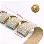 10 rouleaux rouleau de ruban de toile de jute de dentelle Blanche naturel, Fait de ruban de jute naturel et de dentelle de soie 