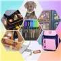 Quesuc Porte Clés Couleur,20Pcs Étiquettes Cle à Bagages en Plastique de Voyage,Pour Identificateur de Clé de Porte,Valise,Anima