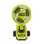 Ventilateur 4V USB Lithium - diamètre 9 cm -2 vitesses 120/90 tr/min - tête orientable haut/bas & droite/gauche - (Vendu sans ba