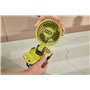 Ventilateur 4V USB Lithium - diamètre 9 cm -2 vitesses 120/90 tr/min - tête orientable haut/bas & droite/gauche - (Vendu sans ba