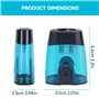 Eagle Taille-crayons double trou en plastique Bleu