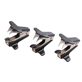 Eagle Mini Ôte-agrafes Bureau Dégrafeur Document pour Enlever des Agrafes en Acier Inoxydable Lot de 3 Noir