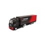Burago-1/43 Street Fire-Camion avec remorque Mercedes Benz Actros Yokohama-Rouge et Noir