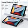 ESR Coque avec Rabat à Trois Volets Compatible avec iPad 9e/8e/7e Génération sorti en (2021,2020, 2019), Auto Veille/Réveil, Étu