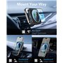 ESR 15W Support Telephone Voiture Magsafe, Chargeur Magsafe Voiture sans Fil, Support Telephone Magnétique pour iPhone 16/15/14/