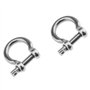5pcs 5mm Acier INOX Grade Dee Bow Manille Boucle Bateau Marine Marine Ombre Voil
