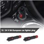 2X Voiture 12-24V Allume-Cigare Connecteur de Prise Mâle Fusible 8Amp avec Interrupteur Lumineux Marche/Arrêt Rouge pour Camions