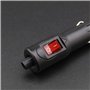 2X Voiture 12-24V Allume-Cigare Connecteur de Prise Mâle Fusible 8Amp avec Interrupteur Lumineux Marche/Arrêt Rouge pour Camions
