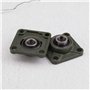 Lot de 2 roulements à billes UCF204 de 20 mm avec buse à huile auto-alignant 4 boulons à bride carrée pour systèmes de transport
