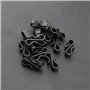 120pcs Crochet de Gouttière Clip de Lumière Crochets à Pince en Forme S Plastique pour Décoration Noël Lumières Suspendues