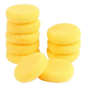 Sobeta 10Pcs Éponge De Peinture d'artiste Synthétique Ronde Éponges D'Artisanat pour Éponge d'art D'Aquarelle Poterie Peinture J