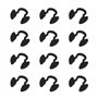 OTOTEC Lot de 12 clips E de rechange pour actionneur de turbocompresseur compatible avec Garrett T2 T28 Turbo