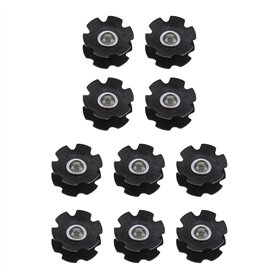 10pcs Casque de Vélo Écrou Étoile Fourche de Vélo pour 28.6mm (1-1/8 Pouces) Fourche Avant Vélo de Montagne Route Hybride Compos
